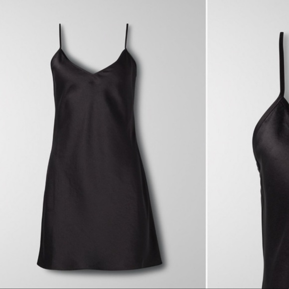 COPY - TNA Aritzia Black Slip Dress - Picture 1 of 7